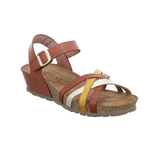 * Sandalette Cognac Leder 