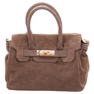 * Henkeltasche Taupe Leder * Henkeltasche Taupe Leder