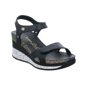 PANAMA JACK Sandalette Schwarz Leder  Aus nachhaltiger Produktion 