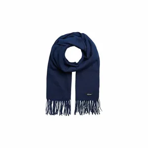 JACK & JONES Fransen Schal Blau Textil JACK & JONES Fransen Schal Blau Textil