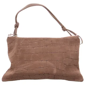 * Umhängetasche Taupe Leder 