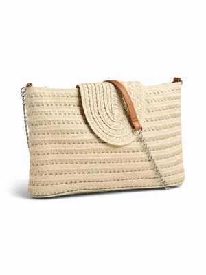 PIECES Sommertasche Natural Textil PIECES Sommertasche Natural Textil