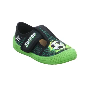 BECK Kinder-Hausschuh Schwarz Textil  Jungenhausschuh 