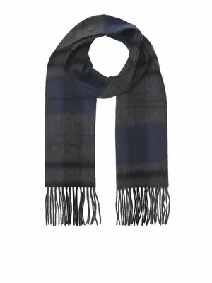 JACK & JONES Fransen Schal Grau Textil JACK & JONES Fransen Schal Grau Textil