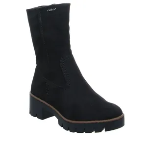 RIEKER Stiefelette Schwarz Lederimitat RIEKER Stiefelette Schwarz Lederimitat