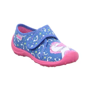 FISCHER Kinder-Hausschuh Blau Textil  Mädchen 