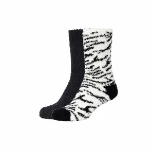 CAMANO Socken flauschig 2-ER Pack Freizeitsocken Schwarz Textil 