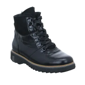 WALDLÄUFER Comfort-Boot Schwarz Leder  mit Wechselfussbett 
