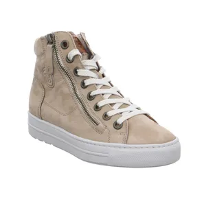 PAUL GREEN Mid Cut Sneaker Beige Leder 