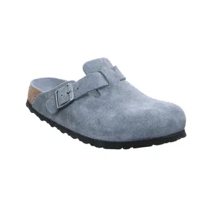 BIRKENSTOCK Pantolette Grau Leder 