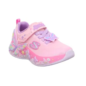SKECHERS Sneaker Kleinkinder-Halbschuh Klett Rosa Textil 