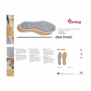 PEDAG Sohlen Grau Textil  Deo Fresh Frotteesohle 