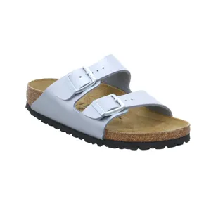 BIRKENSTOCK Bio-Fussbett Silber Lederimitat 