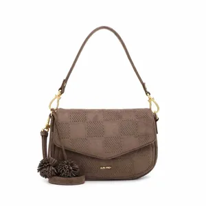 SURI FREY Handtasche mit Überschlag Taupe Lederimitat SURI FREY Handtasche mit Überschlag Taupe Lederimitat