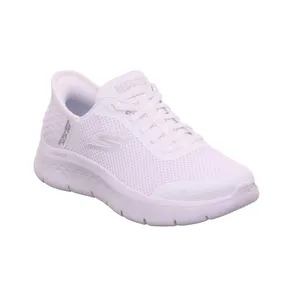 SKECHERS Sneaker Weiss Textil  mit SLIP-INS 