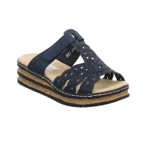 RIEKER Pantolette Navy Lederimitat RIEKER Pantolette Navy Lederimitat