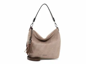 EMILY & NOAH mit Bag in Bag Umhängetasche Taupe Lederimitat 