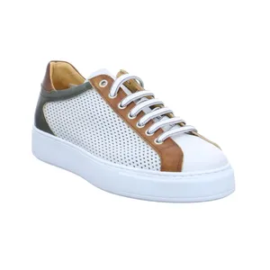 EXTON Halbschuhe Sneaker Weiss Leder 