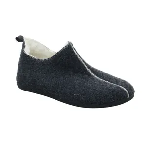 VAN DER LAAN Winter-Hausschuhe Grau Textil VAN DER LAAN Winter-Hausschuhe Grau Textil