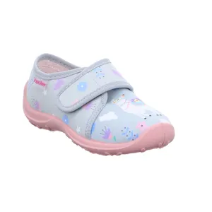 FISCHER Mädchen Kinder-Hausschuh Silber Textil FISCHER Mädchen Kinder-Hausschuh Silber Textil