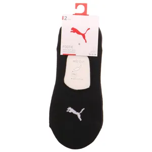 PUMA SOCKEN Footie 2-ER Pack, Silikonferse Füsslinge Schwarz Textil 
