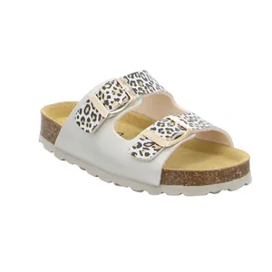 BIOLife Lederdecksohle Kinder-Pantolette Leopard Lederimitat BIOLife Lederdecksohle Kinder-Pantolette Leopard Lederimitat