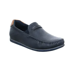 BUGATTI SHOES Halbschuh Blau Leder BUGATTI SHOES Halbschuh Blau Leder