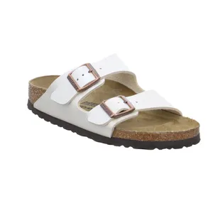 BIRKENSTOCK Bio-Fussbett Offwhite Lederimitat 