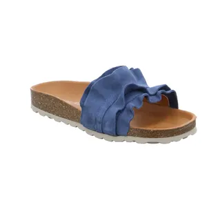 VERBENAS Pantolette Blau Leder 