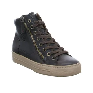 PAUL GREEN Mid Cut Sneaker Braun Leder 