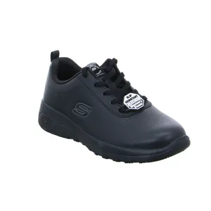 SKECHERS Skechers Work 108010EC-BLK | Slipper Schwarz Leder SKECHERS Skechers Work 108010EC-BLK | Slipper Schwarz Leder