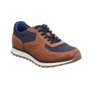 BUGATTI SHOES Halbschuhe Sneaker Cognac Leder 