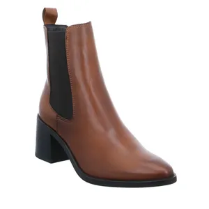 SCHUHENGEL Stiefelette Cognac Leder SCHUHENGEL Stiefelette Cognac Leder
