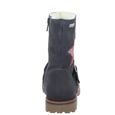 SCHUHENGEL Lederstiefel Kleinkinder-Winterstiefel Grau Leder SCHUHENGEL Lederstiefel Kleinkinder-Winterstiefel Grau Leder