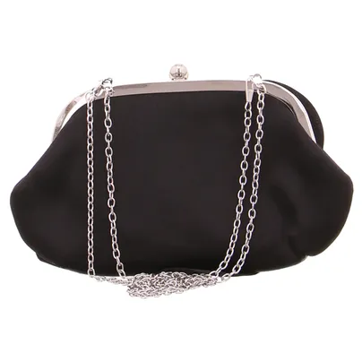 * Clutch / Abendtasche Schwarz Textil 