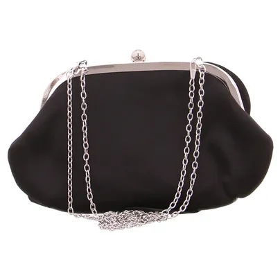 * Clutch / Abendtasche Schwarz Textil 