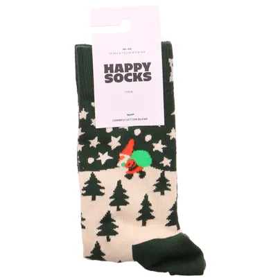 HAPPY SOCKS Samichlaus im Wald Freizeitsocken Grün Textil HAPPY SOCKS Samichlaus im Wald Freizeitsocken Grün Textil