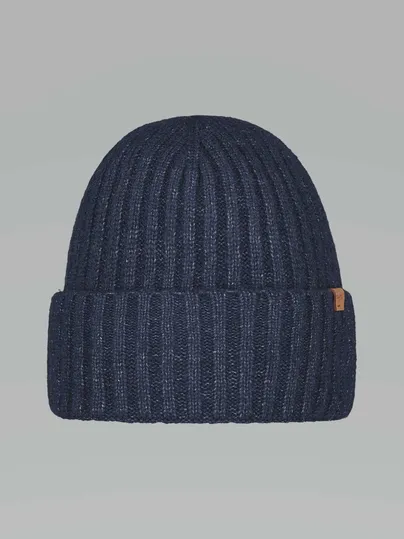 BARTS Rippenstrick mit Umschlag Mütze Blau Textil BARTS Rippenstrick mit Umschlag Mütze Blau Textil