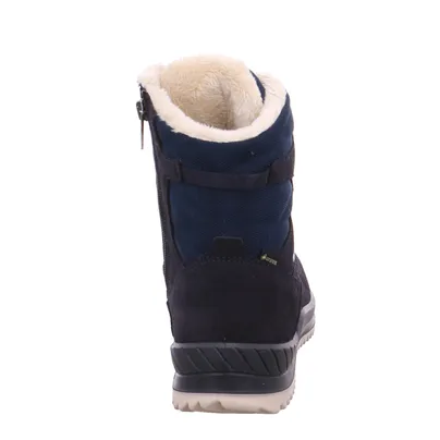 LOWA Winter-Sneaker, high Mädchen-Snowboot Membrane Dunkelblau Textil 