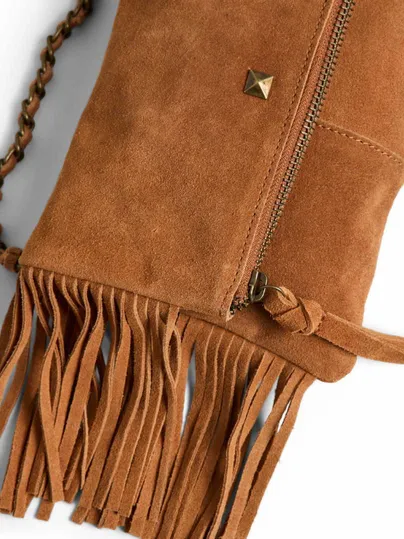 PIECES Umhängetasche Camel Leder PIECES Umhängetasche Camel Leder