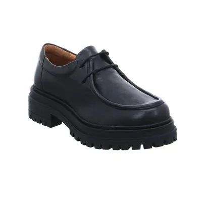 SCHUHENGEL Schnürschuh Schwarz Leder SCHUHENGEL Schnürschuh Schwarz Leder