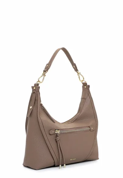SURI FREY Beuteltasche Taupe Lederimitat SURI FREY Beuteltasche Taupe Lederimitat