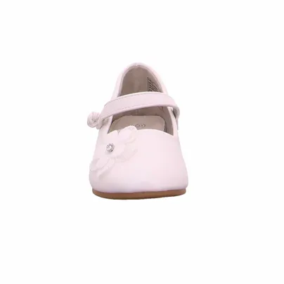 ZOTH Festlicher Sommerschuh Mädchen-Ballerina Weiss Lederimitat ZOTH Festlicher Sommerschuh Mädchen-Ballerina Weiss Lederimitat