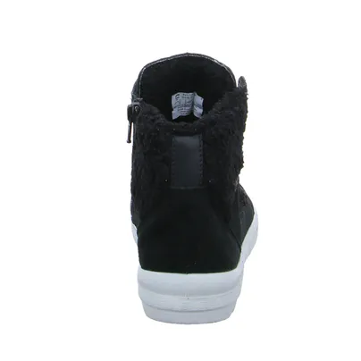RICOSTA Schnür-Boot Mädchen-Winter-Bottine Schwarz Leder 
