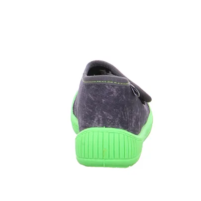 BECK Unisex Baby-Hausschuh Grau Textil BECK Unisex Baby-Hausschuh Grau Textil