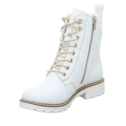 RIEKER Boot Offwhite Lederimitat 