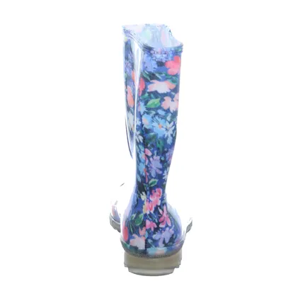 * Damen-Gummistiefel Blau Synthetik * Damen-Gummistiefel Blau Synthetik