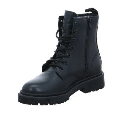 SCHUHENGEL mit Wollfutter Boot Schwarz Leder 