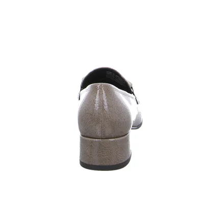 TAMARIS Slipper Taupe Lederimitat TAMARIS Slipper Taupe Lederimitat