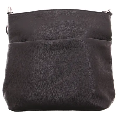 * Umhängetasche Schwarz Leder * Umhängetasche Schwarz Leder